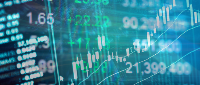 Stock image of numbers and graphs on a computer screen.